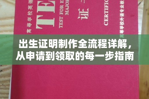 七股出生证明制作全流程详解，从申请到领取的每一步指南