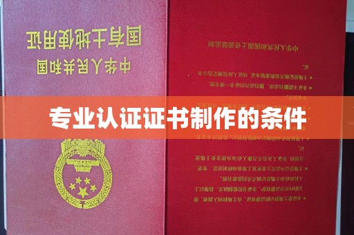 七股专业认证证书制作的条件